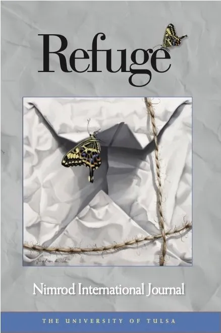 Butterfly on folded paper